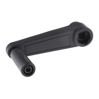RS PRO Nylon Crank Handle 110 mm Radius High Impact Thermoplastic Matt Black 702-7829