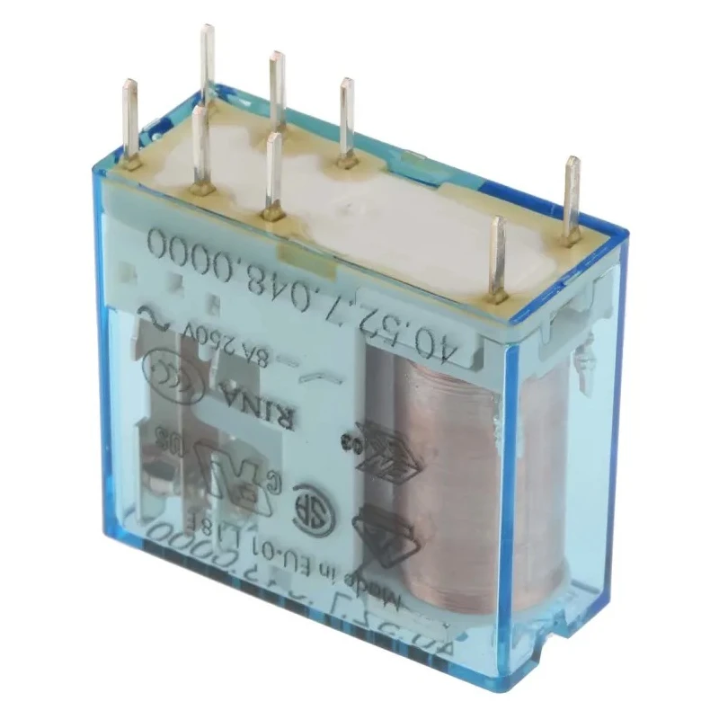 Finder Power Relay PCB Mount, 48V DC Coil, 8A Switching Current, DPDT Contact Configuration 40.52.7.048.0000