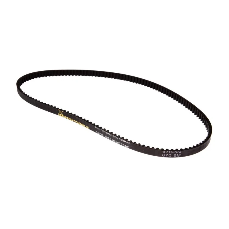 RS PRO Timing Belt 134 Teeth, 670 mm Length, 9 mm Width, 5mm Pitch HTD Rubber Fibreglass Cord 175-5233