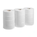 Hostess Jumbo Size Toilet Roll 12 Rolls 12000 Sheets 76mm Core Diameter Single Ply 8613