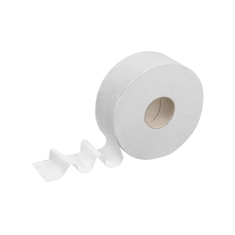 Hostess Jumbo Size Toilet Roll 12 Rolls 12000 Sheets 76mm Core Diameter Single Ply 8613