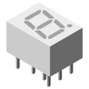 Vishay 1 7 Segment LED Display Anode Green 6mcd Right Side 7 mm TDSG1150