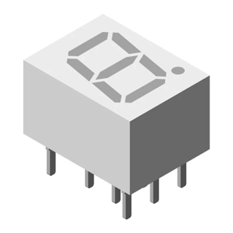 Vishay 1 7 Segment LED Display Anode Green 6mcd Right Side 7 mm TDSG1150