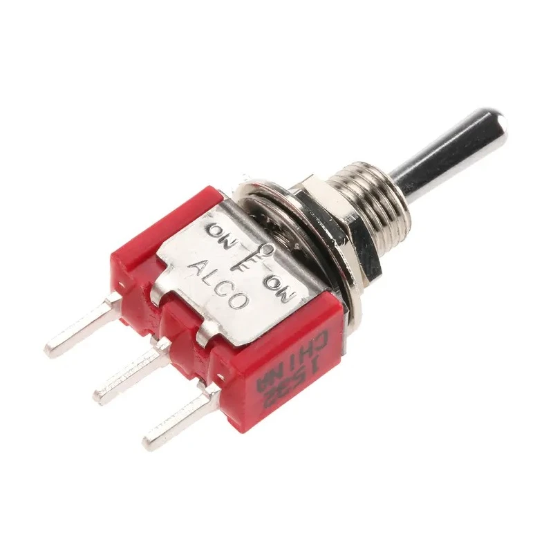 TE Connectivity Gemini A Series Toggle Switch, PCB Mount, On-Off-On SPDT, Through Hole Terminal, 28 V dc, 115 V 1-1825137-6