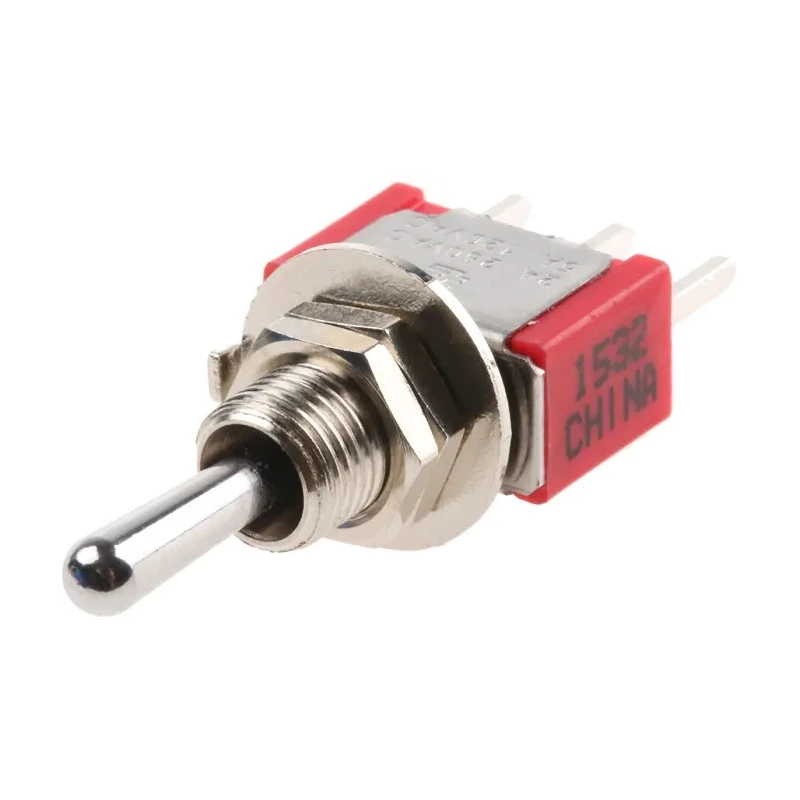 TE Connectivity Gemini A Series Toggle Switch, PCB Mount, On-Off-On SPDT, Through Hole Terminal, 28 V dc, 115 V 1-1825137-6