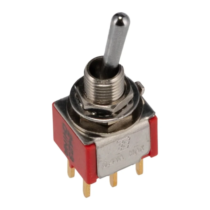 TE Connectivity Toggle Switch PCB Mount On-On DPDT Through Hole Terminal 28 V dc 115 V ac 2-1825138-4