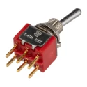 TE Connectivity Toggle Switch PCB Mount On-On DPDT Through Hole Terminal 28 V dc 115 V ac 2-1825138-4