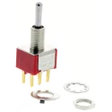 TE Connectivity Toggle Switch PCB Mount On-Off-On DPDT Through Hole Terminal 28 V dc 115 V ac 1-1825139-6
