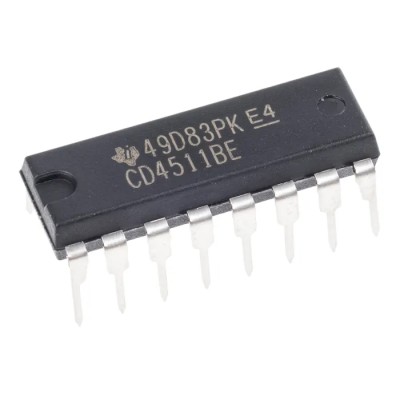 Texas Instruments 4000 Series Logic IC Driver Decoder, 4 Inputs, 16-Pin PDIP CD4511BE