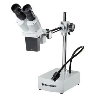 Bresser Stereo Microscope with 10 X to 20 X Magnification, LED Illuminated, Working Distance 230 mm, Model 58-02520