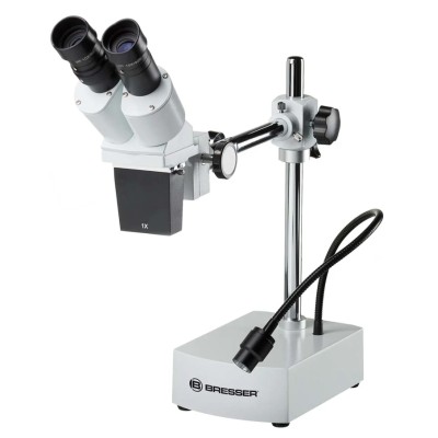 Bresser Stereo Microscope with 10 X to 20 X Magnification, LED Illuminated, Working Distance 230 mm, Model 58-02520