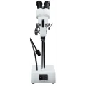 Bresser Stereo Microscope with 10 X to 20 X Magnification, LED Illuminated, Working Distance 230 mm, Model 58-02520