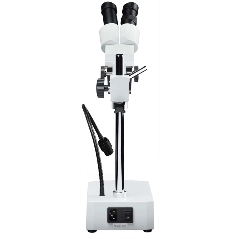 Bresser Stereo Microscope with 10 X to 20 X Magnification, LED Illuminated, Working Distance 230 mm, Model 58-02520