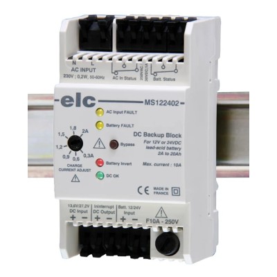 ELC 230V AC Input Backup Module 0.2W DIN Rail Mount MS122402