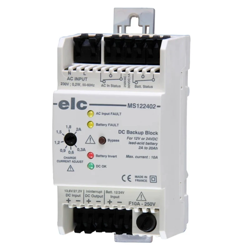 ELC 230V AC Input Backup Module 0.2W DIN Rail Mount MS122402