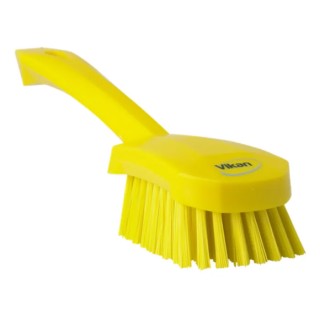 Vikan Hard Bristle Yellow Scrubbing Brush 36 mm Bristle Length, Polyester Bristle Material 41926