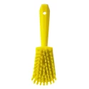 Vikan Hard Bristle Yellow Scrubbing Brush 36 mm Bristle Length, Polyester Bristle Material 41926
