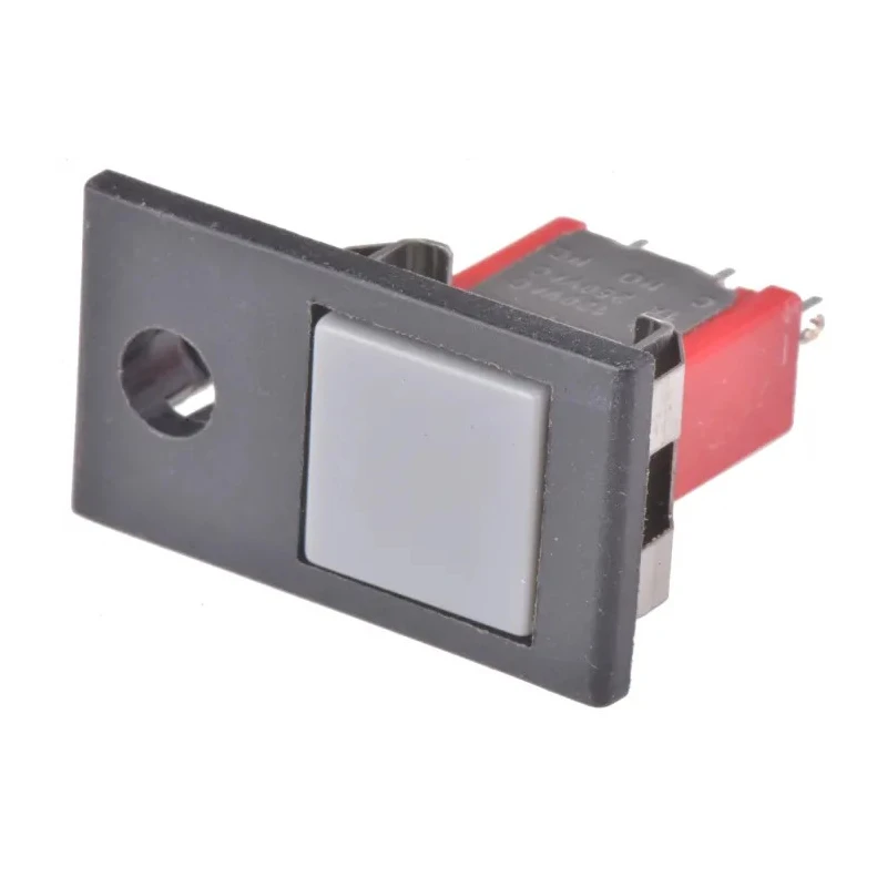 RS PRO Panel Mount Momentary Push Button Switch, Grey Cap, 8.7 mm Cutout, SPDT, 28V dc 250V ac 3A 85°C 734-6760