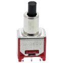 RS PRO Momentary Push Button Switch, PCB Mount, SPDT, 4.9 mm Cutout, Black Actuator, Black LED, 28V DC 120V AC 3A 734-6726