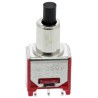 RS PRO Momentary Push Button Switch, PCB Mount, SPDT, 4.9 mm Cutout, Black Actuator, Black LED, 28V DC 120V AC 3A 734-6726