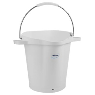 Vikan Plastic Round White Bucket with Handle 20L Capacity Model 56925
