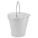 Vikan Plastic Round White Bucket with Handle 20L Capacity Model 56925