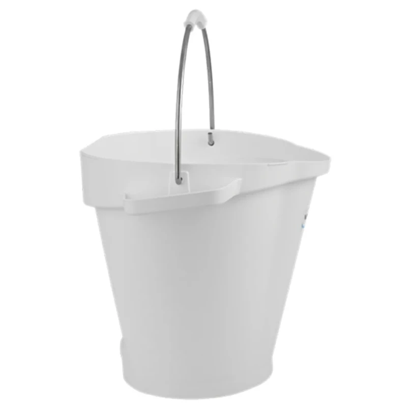 Vikan Plastic Round White Bucket with Handle 20L Capacity Model 56925