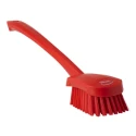 Vikan Hard Bristle Red Scrubbing Brush with 36 mm Polyester Bristle Length and 415 mm Width 41864