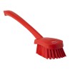 Vikan Hard Bristle Red Scrubbing Brush with 36 mm Polyester Bristle Length and 415 mm Width 41864