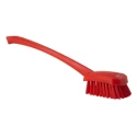 Vikan Hard Bristle Red Scrubbing Brush with 36 mm Polyester Bristle Length and 415 mm Width 41864