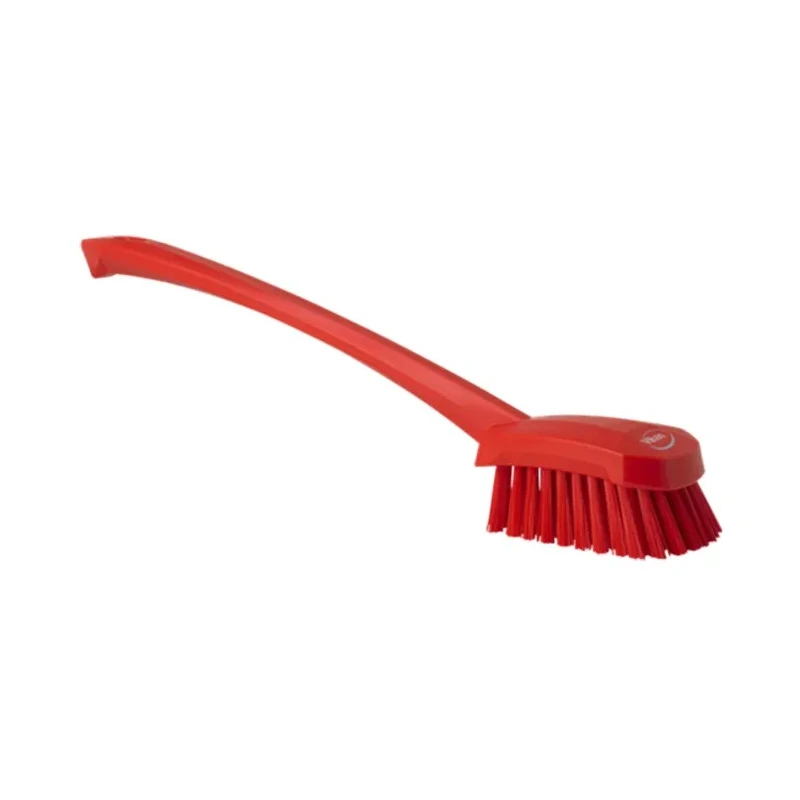 Vikan Hard Bristle Red Scrubbing Brush with 36 mm Polyester Bristle Length and 415 mm Width 41864
