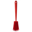 Vikan Hard Bristle Red Scrubbing Brush with 36 mm Polyester Bristle Length and 415 mm Width 41864