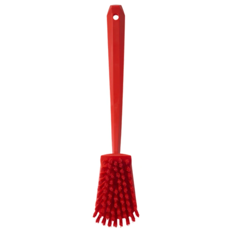 Vikan Hard Bristle Red Scrubbing Brush with 36 mm Polyester Bristle Length and 415 mm Width 41864