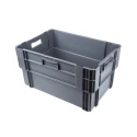 RS PRO 60L Grey Polypropylene Storage Box 320mm x 400mm x 600mm 725-9186