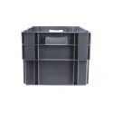 RS PRO 60L Grey Polypropylene Storage Box 320mm x 400mm x 600mm 725-9186