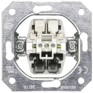 Siemens DELTA Series 2-Way On-Off Flush Mount Light Switch 250V 10A Metal 5TA2156