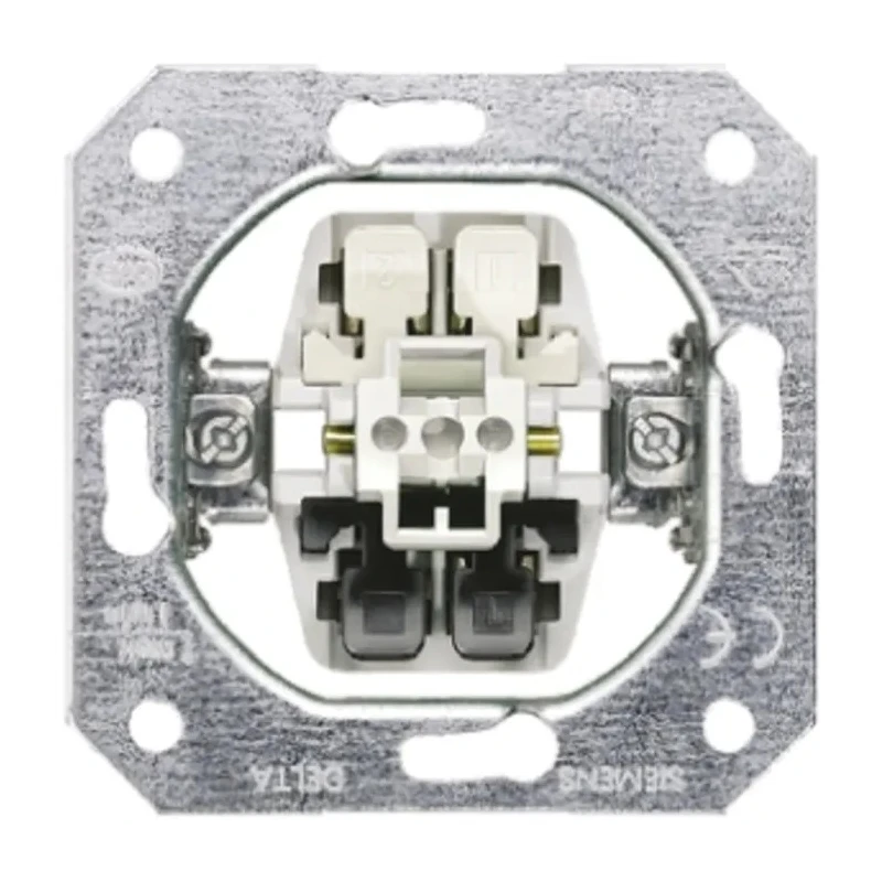 Siemens DELTA Series 2-Way On-Off Flush Mount Light Switch 250V 10A Metal 5TA2156