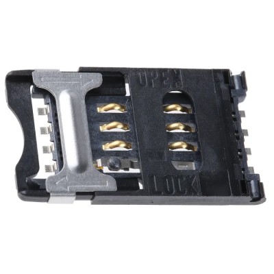 C & K 8 Way Hinged SIM, SAM Memory Card Connector, Surface Mount, Gold Plated Contacts CCM03-3013LFT R102