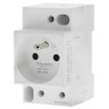 Schneider Electric 16A France Modular Socket White, DIN Rail Mount, Tunnel Termination A9A15306