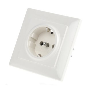 Siemens 16A White Flush Mount Screwless Outlet Socket Thermoplastic DELTA Range 5UB1580