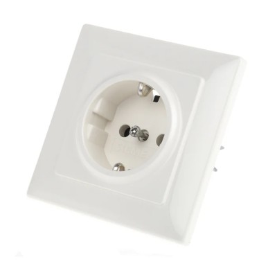 Siemens 16A White Flush Mount Screwless Outlet Socket Thermoplastic DELTA Range 5UB1580
