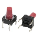 Alps Alpine Red Tactile Switch Stem 9.5 mm SPST 50mA 12 V dc Through Hole SKHHBSA010