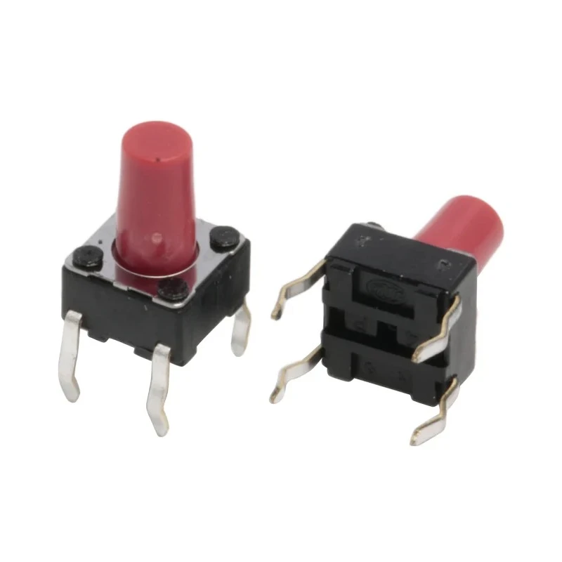 Alps Alpine Red Tactile Switch Stem 9.5 mm SPST 50mA 12 V dc Through Hole SKHHBSA010