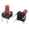 Alps Alpine Red Tactile Switch Stem 9.5 mm SPST 50mA 12 V dc Through Hole SKHHBSA010
