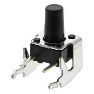Alps Alpine Black Tactile Switch Stem 8.35 mm SPST 50mA 12 V dc Through Hole SKHHLQA010