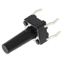 Alps Alpine Black Tactile Switch Stem, 13 mm, SPST 50mA 12 V dc, Through Hole SKHHDTA010