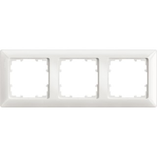 Siemens White Thermoplastic 3 Gang Frame DELTA Line Series 222mm x 80mm 5TG2553-0