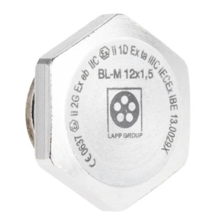 Lapp Cable Gland Blanking Plug Nickel Plated Brass M25 Thread 17.8 mm Diameter 52103103
