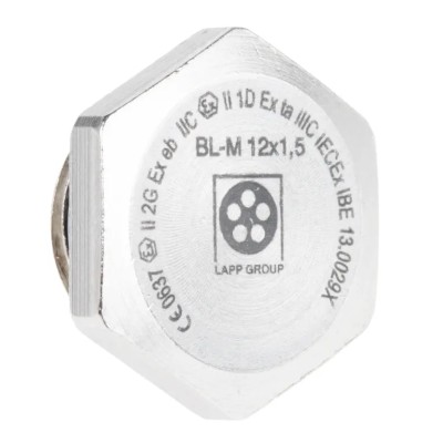 Lapp Cable Gland Blanking Plug Nickel Plated Brass M25 Thread 17.8 mm Diameter 52103103