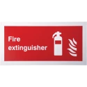 RS PRO Plastic Fire Safety Sign With English Text Fire Extinguisher 763-1973